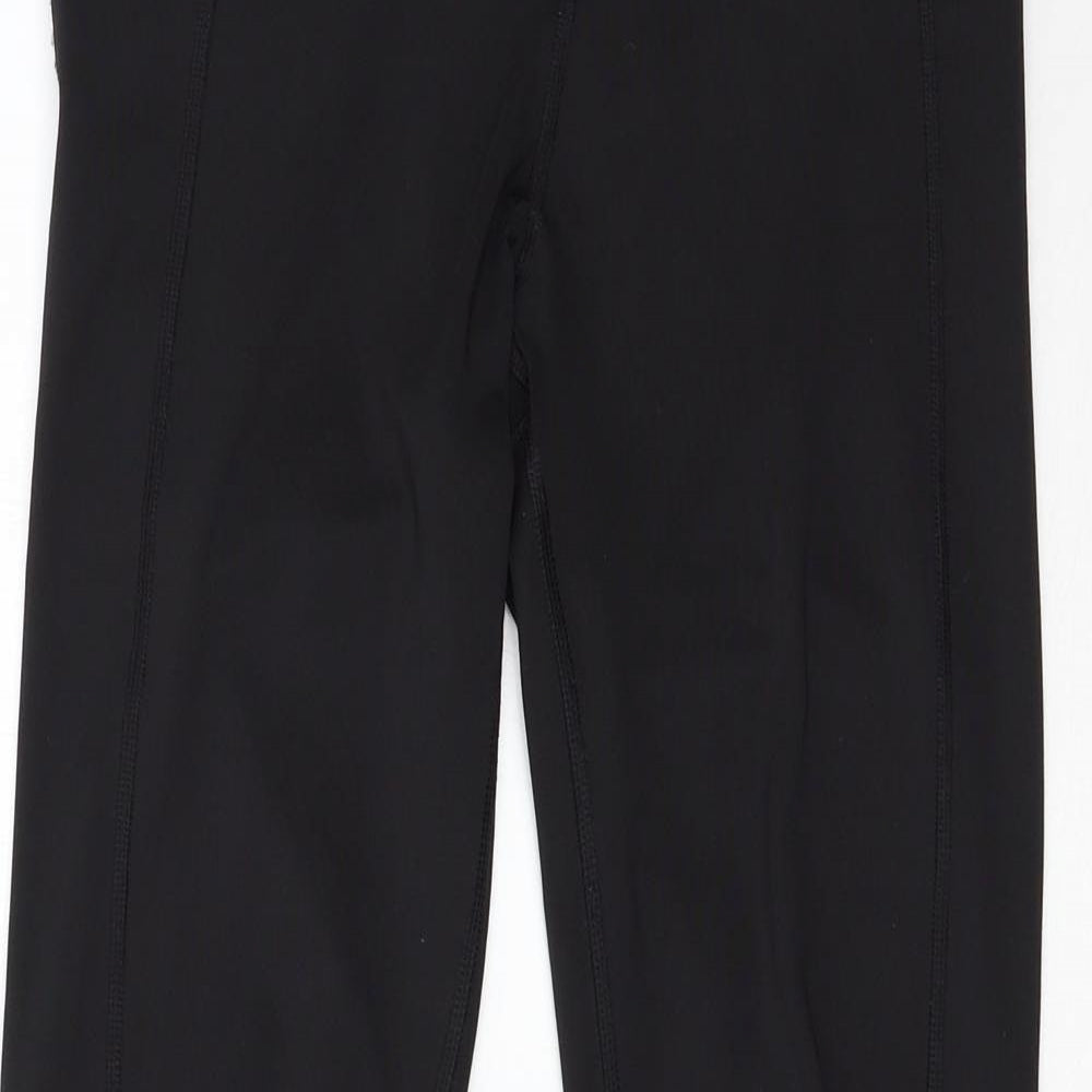 PUMA Womens Black  Jersey Capri Leggings Size XS L27 in