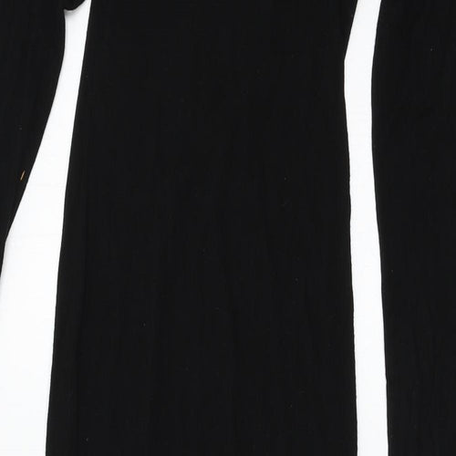 Missguided Womens Black  Jersey T-Shirt Dress  Size 6