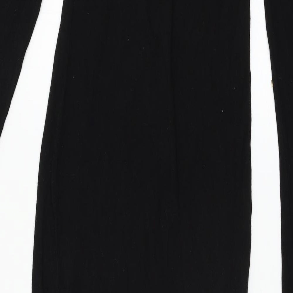 Missguided Womens Black  Jersey T-Shirt Dress  Size 6