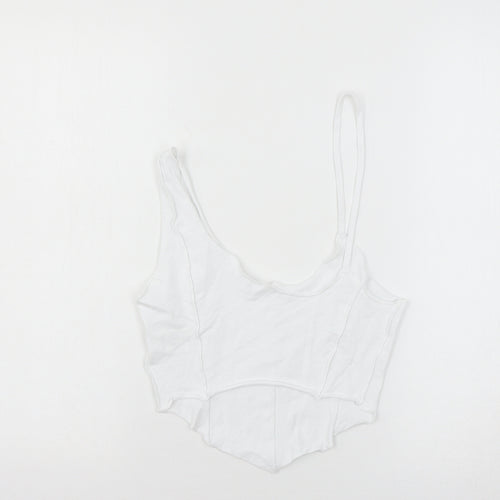 SheIn Womens White  Jersey Basic Tank Size XS