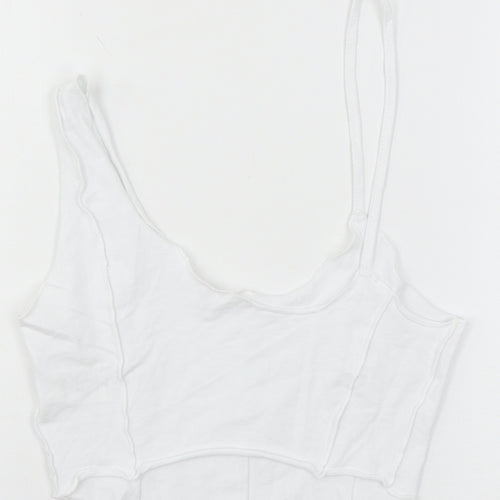 SheIn Womens White  Jersey Basic Tank Size XS