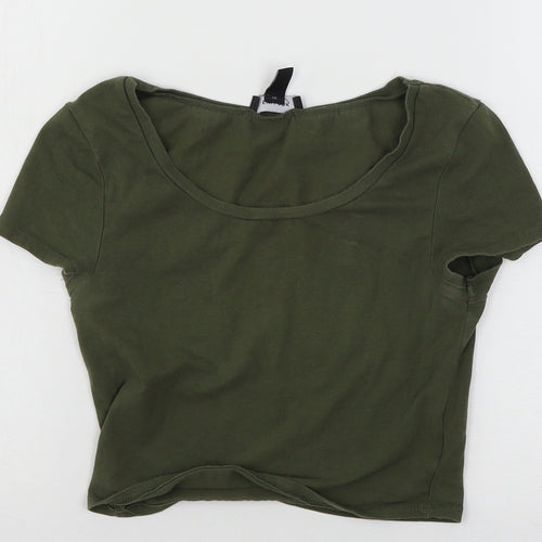 New Look Womens Green  Jersey Basic T-Shirt Size 6