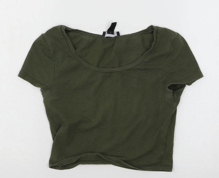 New Look Womens Green  Jersey Basic T-Shirt Size 6
