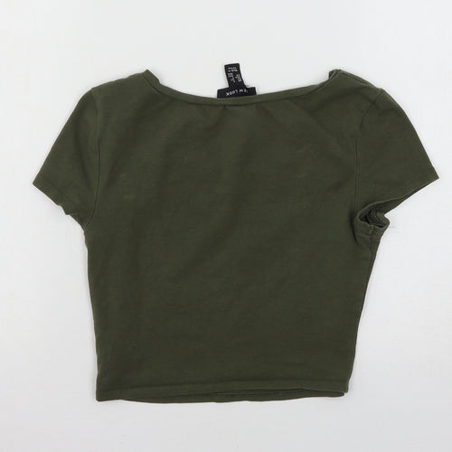 New Look Womens Green  Jersey Basic T-Shirt Size 6