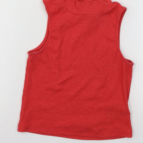 Divided Womens Red  Jersey Basic T-Shirt Size XS