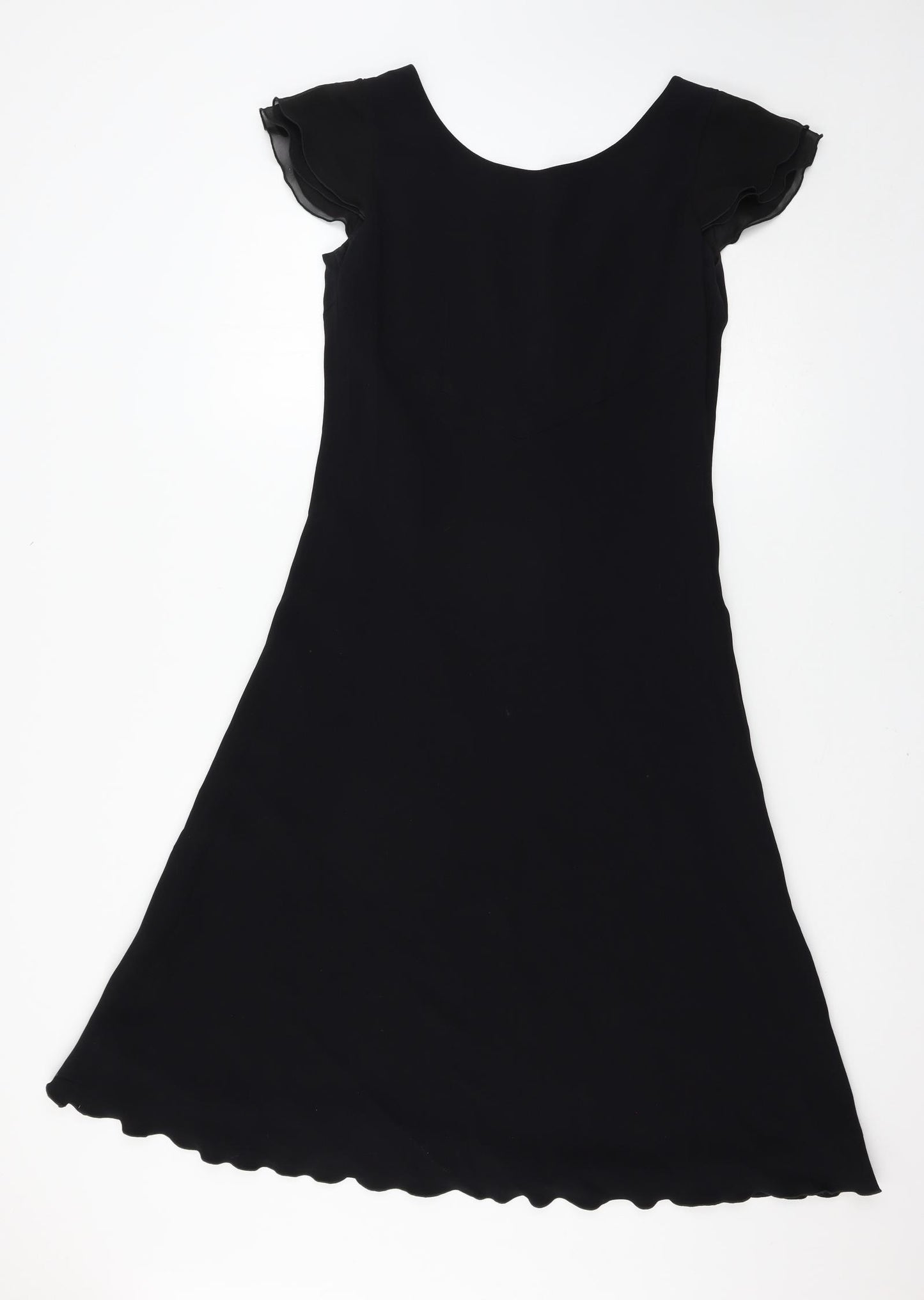 Hobbs Womens Black  Chiffon Slip Dress  Size 12