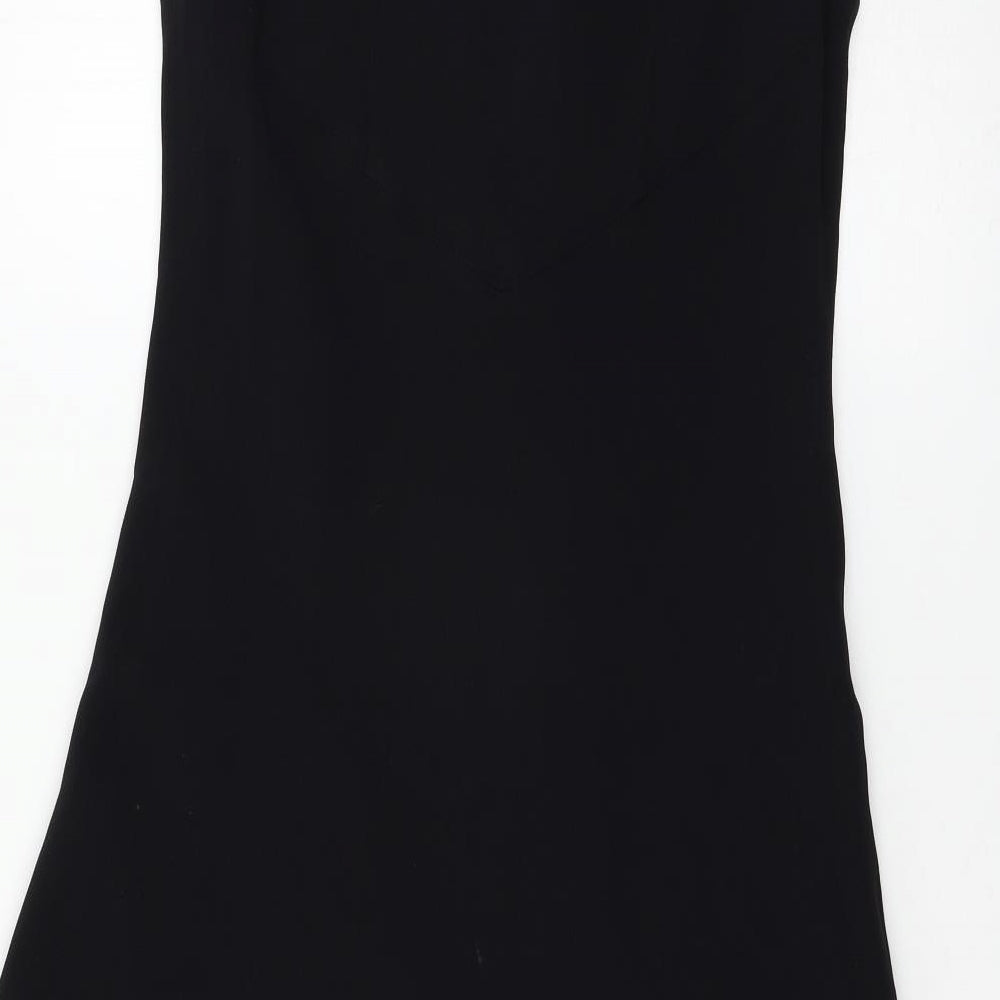 Hobbs Womens Black  Chiffon Slip Dress  Size 12
