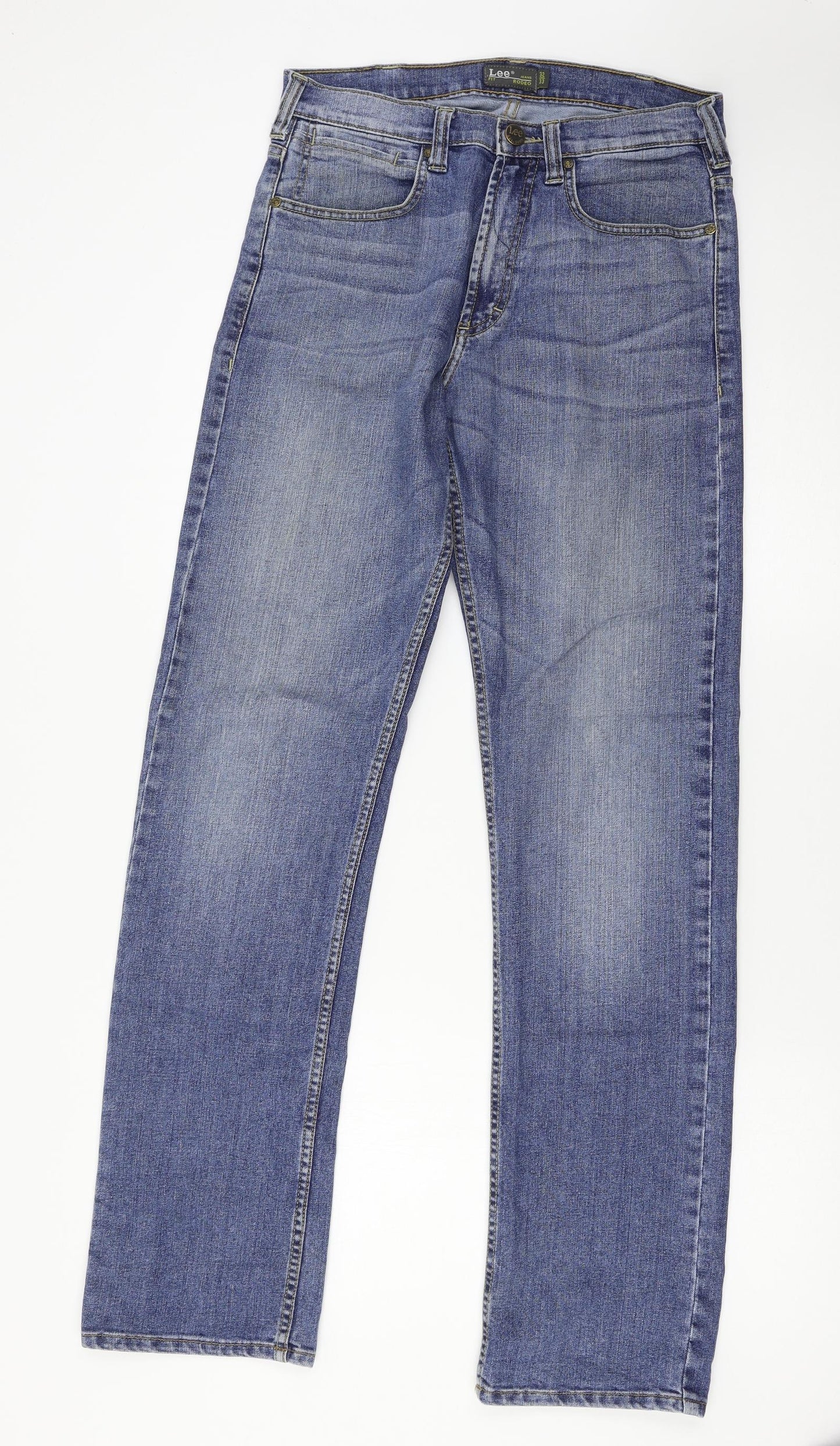 Lee Jeans Mens Blue  Denim Straight Jeans Size 32 in L33 in
