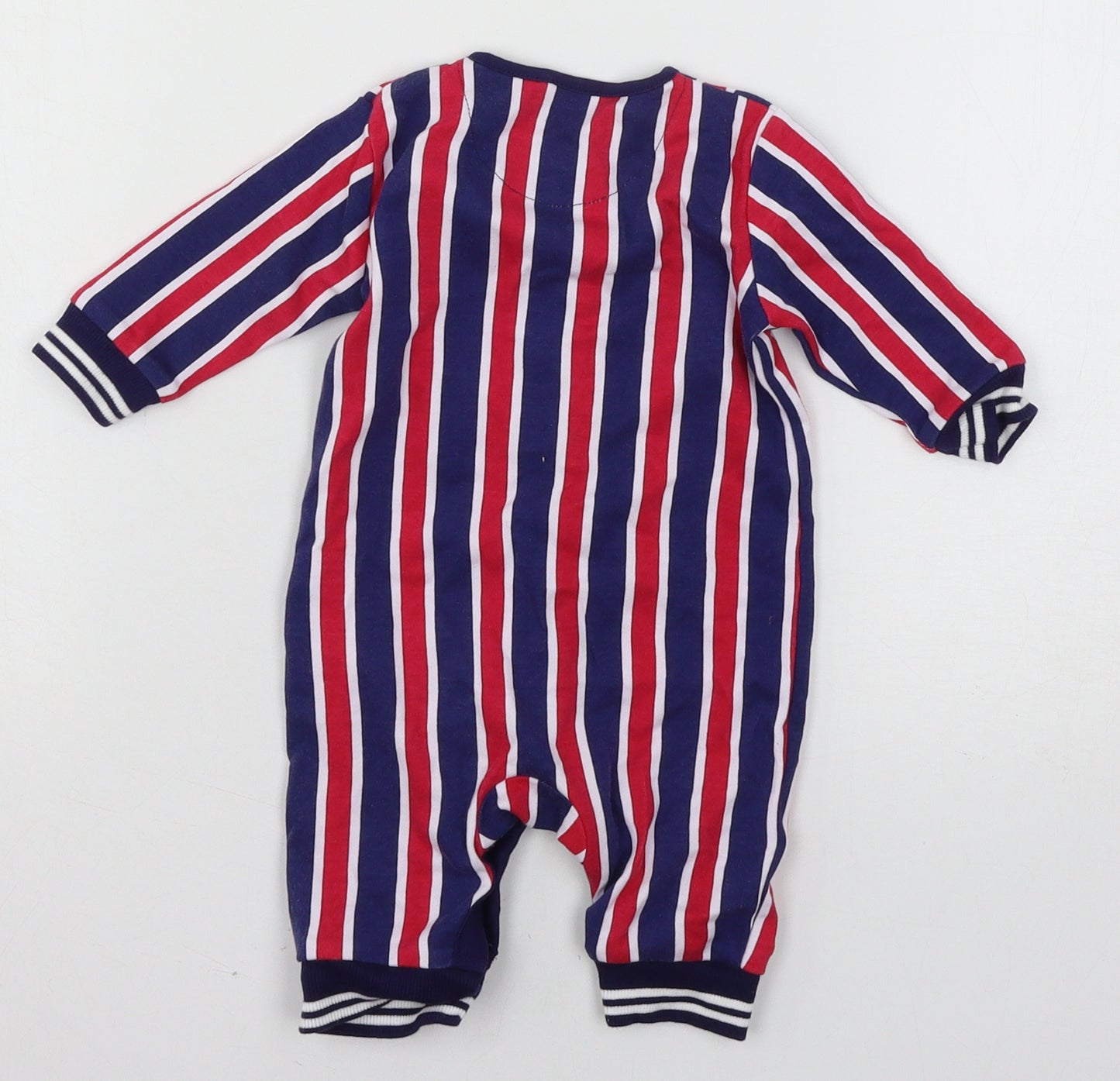NEXT Boys Blue Striped Jersey Babygrow One-Piece Size 0-3 Months