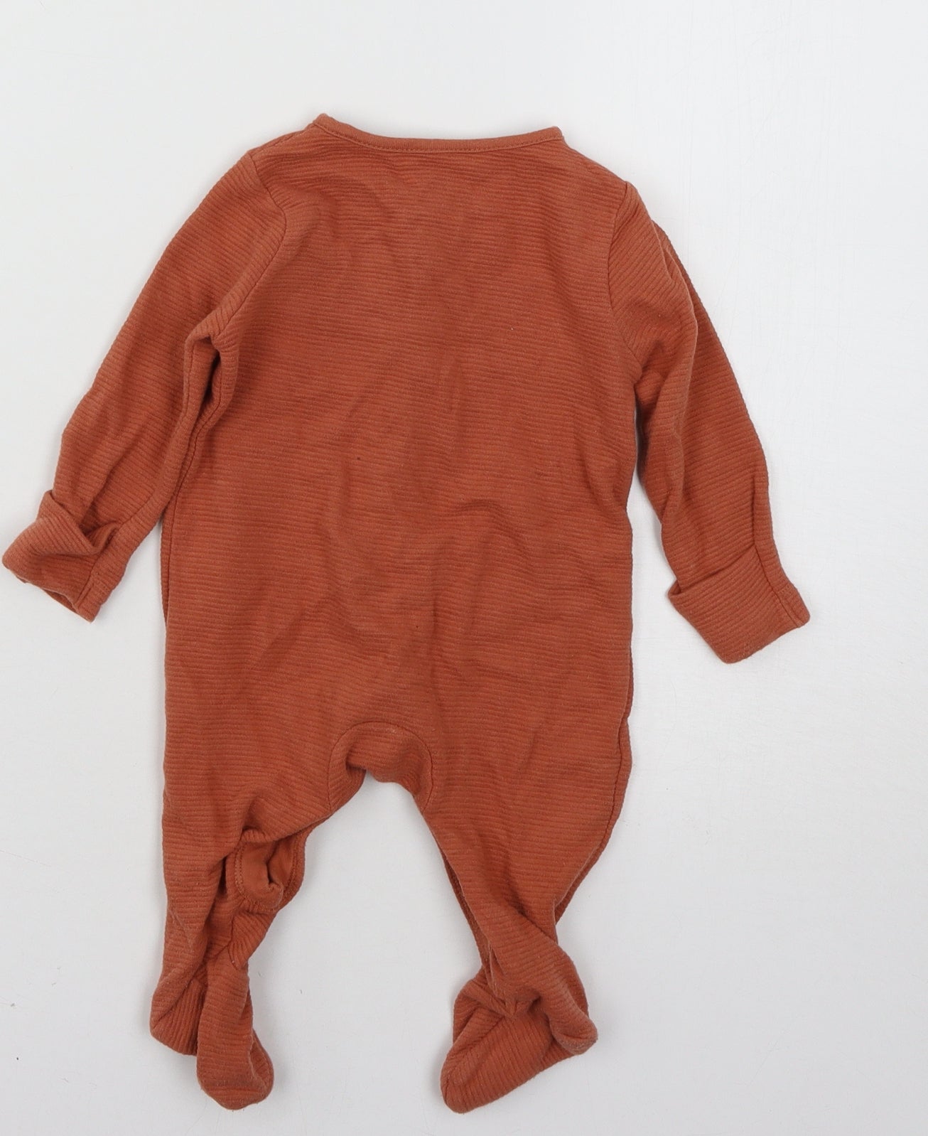 TU Boys Orange  Jersey Babygrow One-Piece Size 3-6 Months  - Dinosaur