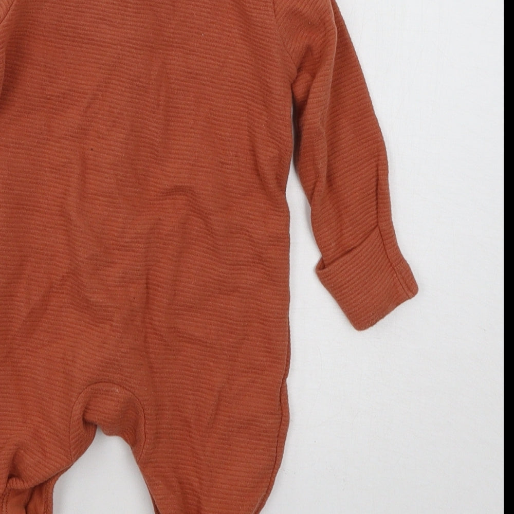 TU Boys Orange  Jersey Babygrow One-Piece Size 3-6 Months  - Dinosaur