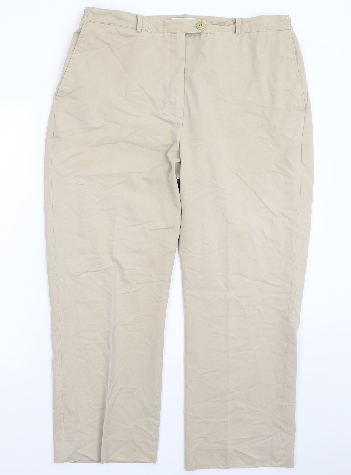 Uno Golf Womens Beige   Chino Trousers Size 18 L27 in