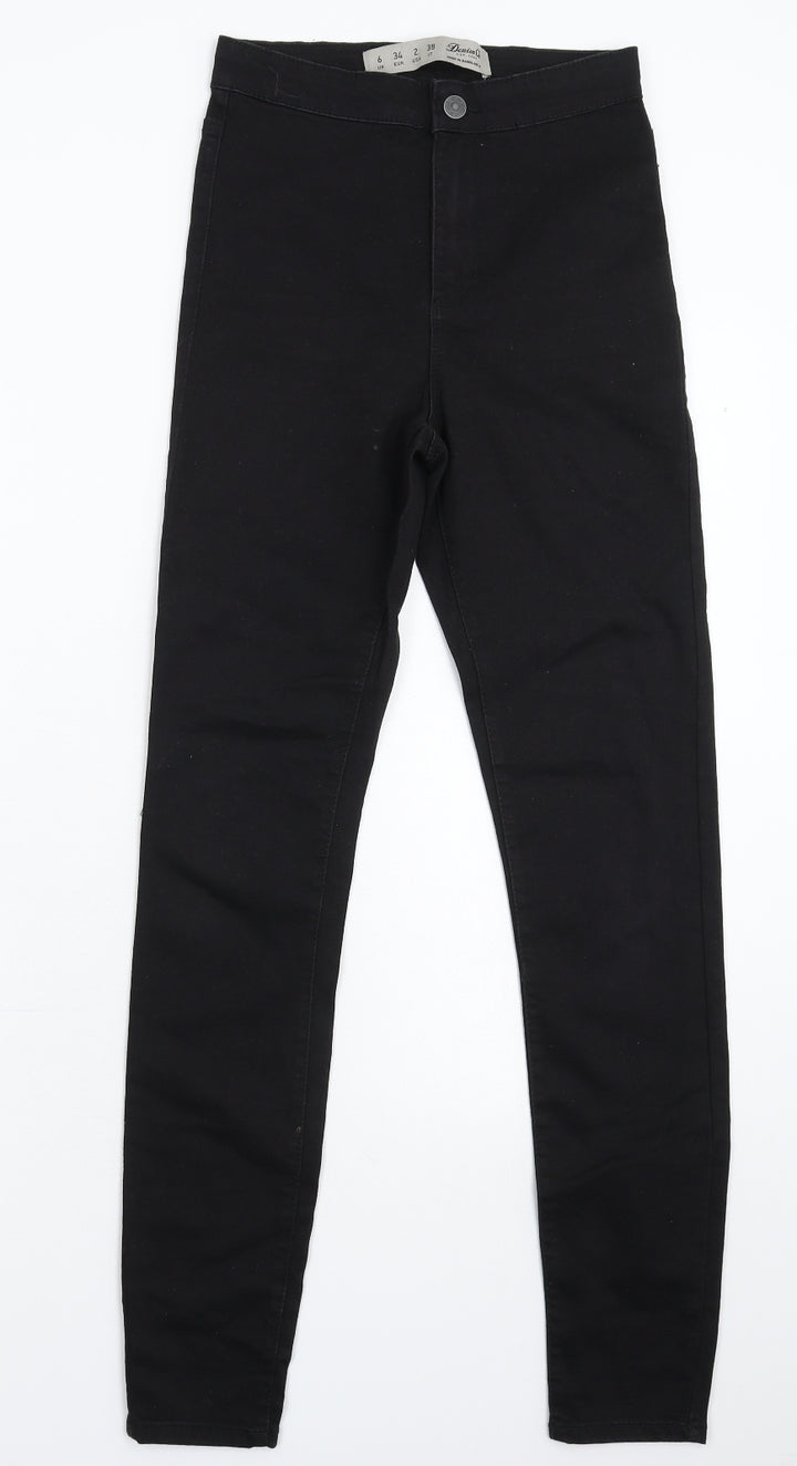 Denim & Co. Womens Black Denim Jegging Jeans Size 6 L29 in
