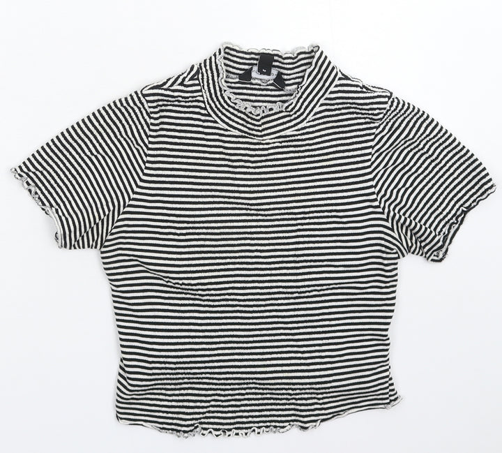 New Look Womens Multicoloured Striped  Basic T-Shirt Size 8
