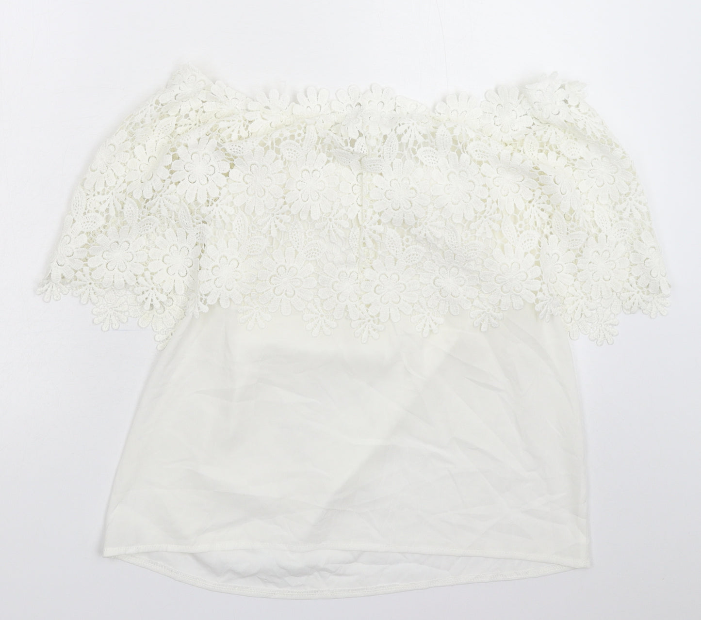Isassy Womens White   Basic Blouse Size L