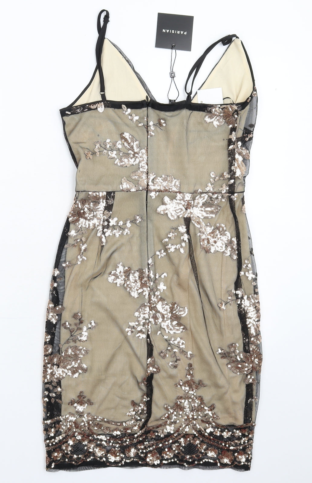 PARISIAN SIGNATURE Womens Beige Floral  Bodycon  Size 8