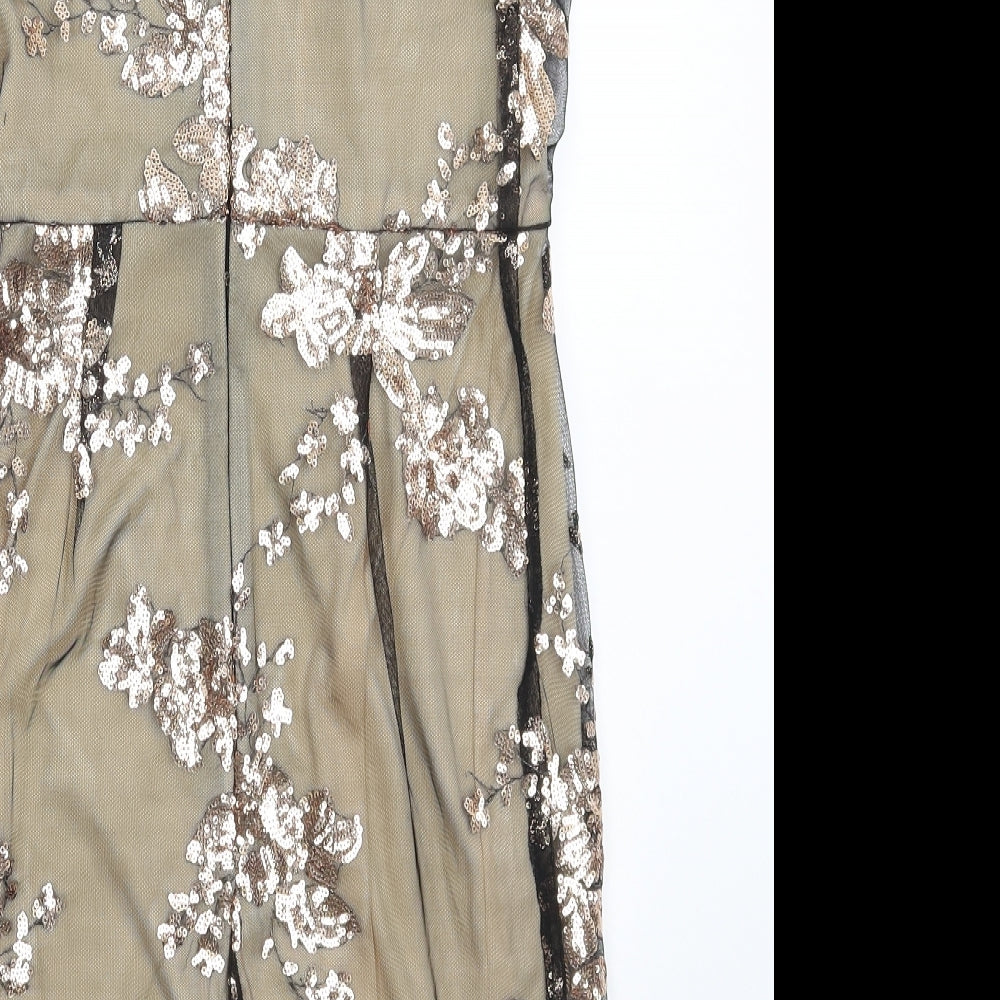 PARISIAN SIGNATURE Womens Beige Floral  Bodycon  Size 8