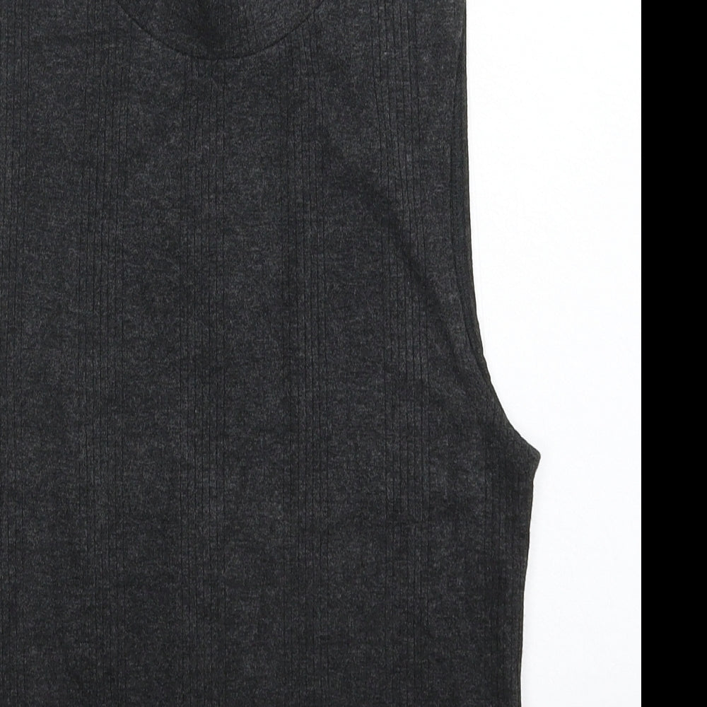 New Look Womens Grey  Knit Vest Jumper Size 10