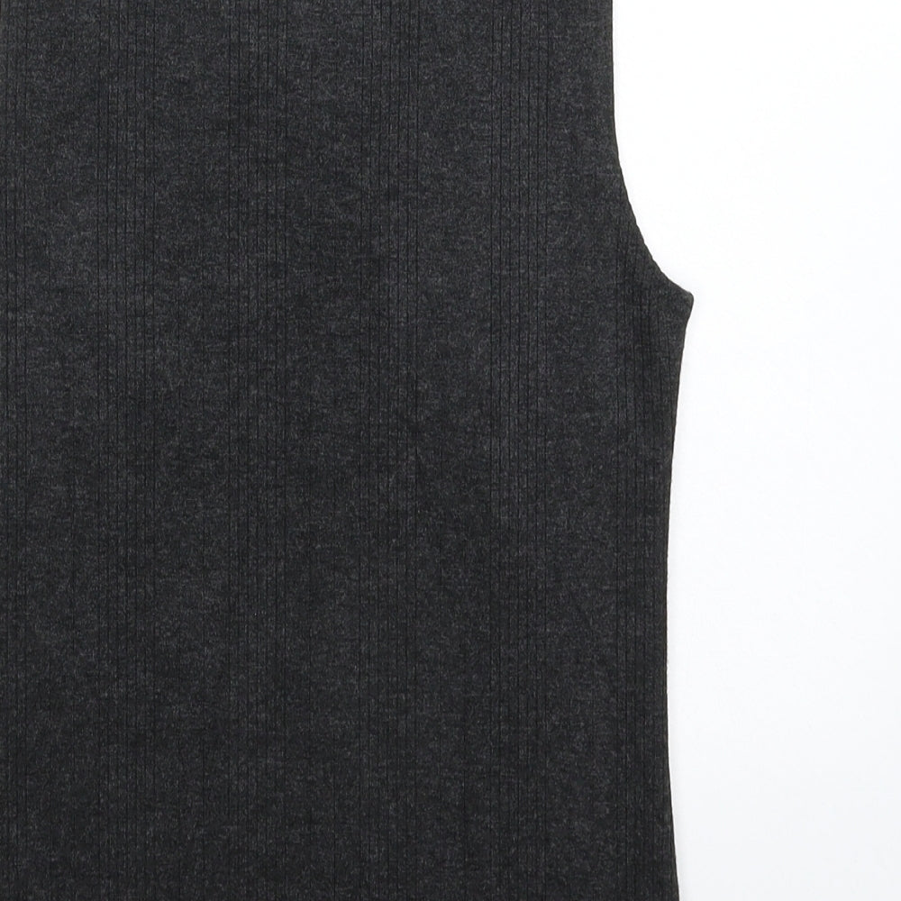 New Look Womens Grey  Knit Vest Jumper Size 10