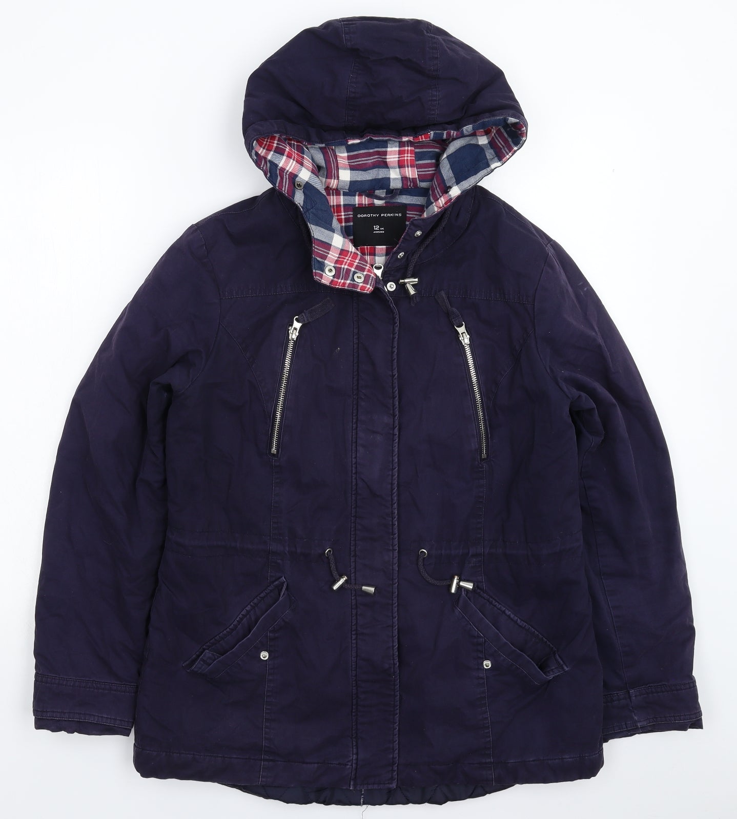 Dorothy Perkins Womens Blue   Parka Coat Size 12