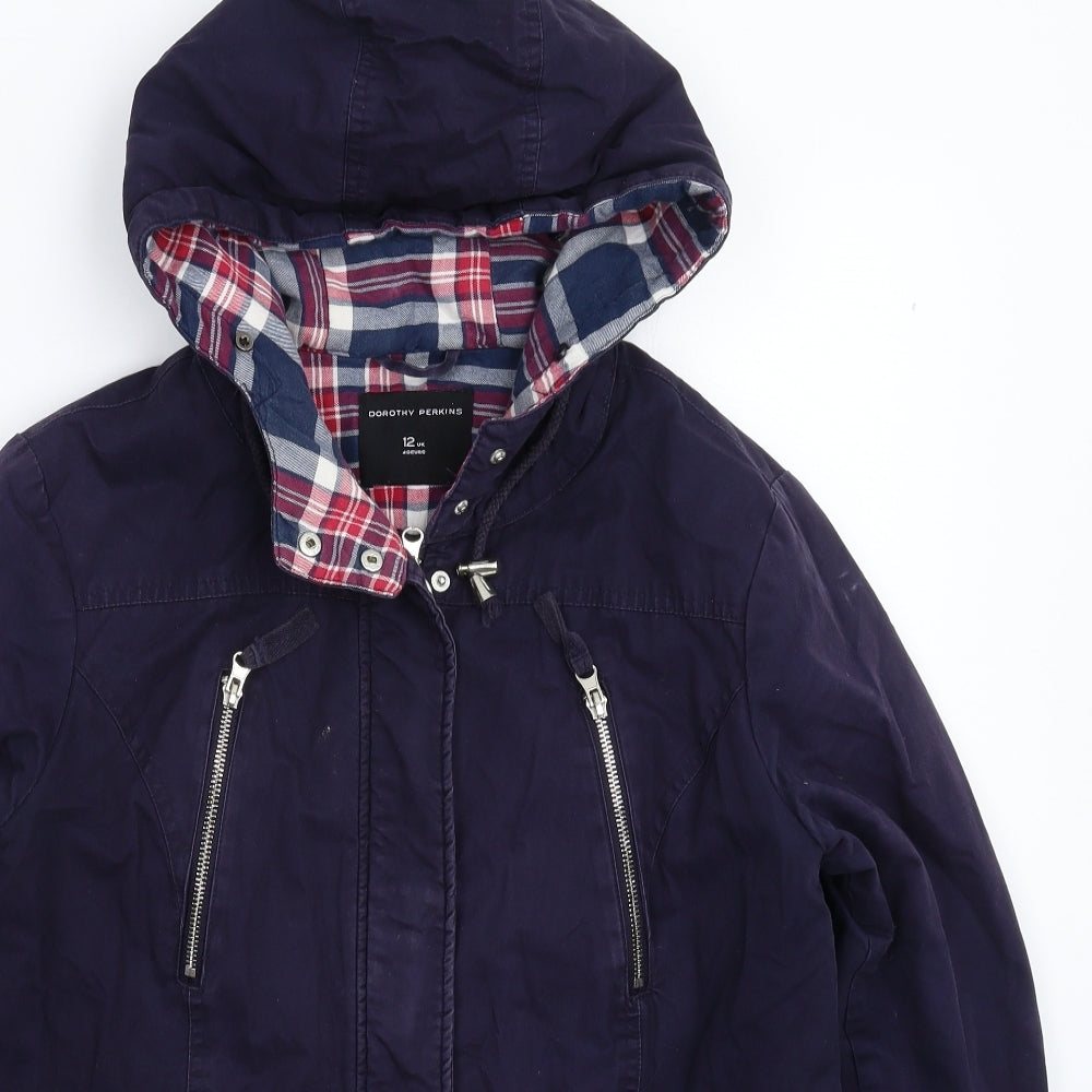 Dorothy Perkins Womens Blue   Parka Coat Size 12