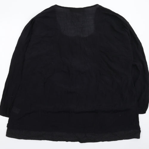 Zay Womens Black   Shirt Dress  Size L