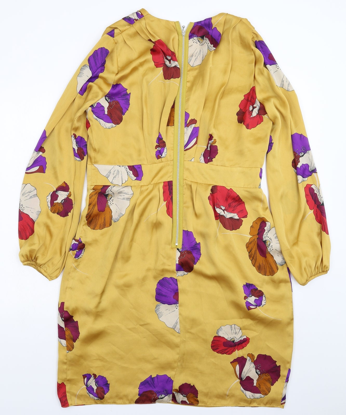 South Womens Gold Floral  Fit & Flare  Size 16