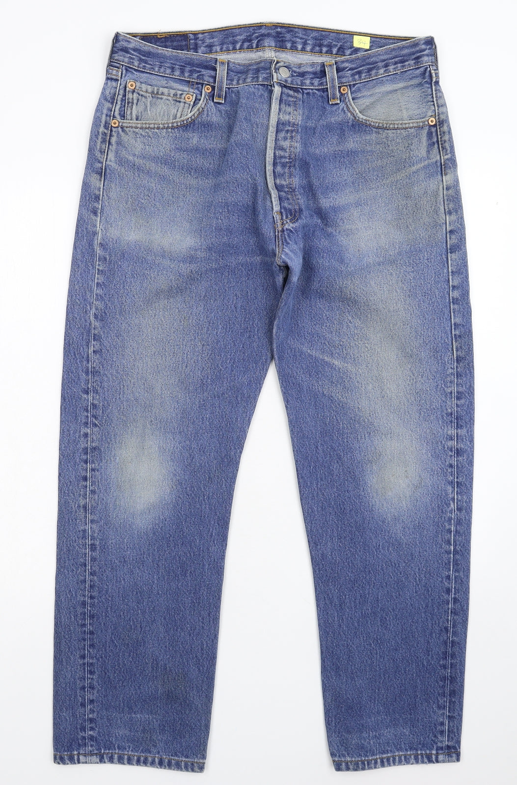 Levi's Mens Blue  Denim Straight Jeans Size 34 L28 in