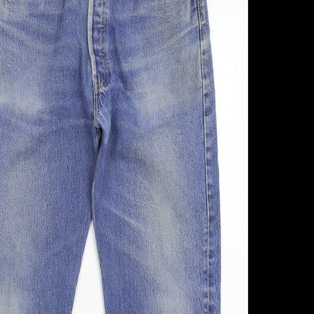 Levi's Mens Blue  Denim Straight Jeans Size 34 L28 in