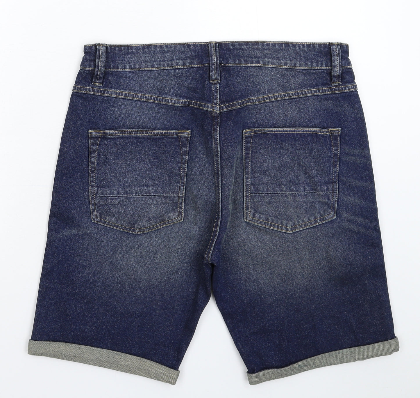 VRS Mens Blue  Denim Bermuda Shorts Size 34