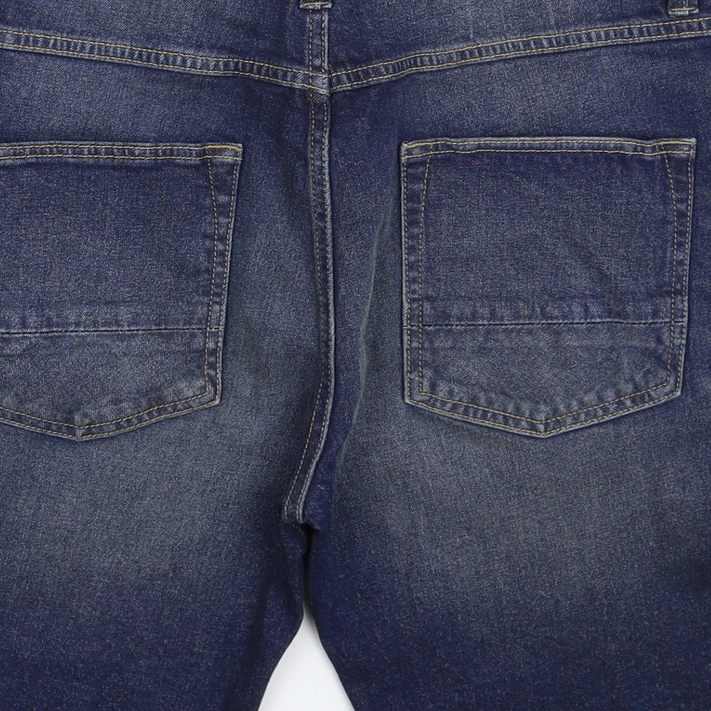 VRS Mens Blue  Denim Bermuda Shorts Size 34