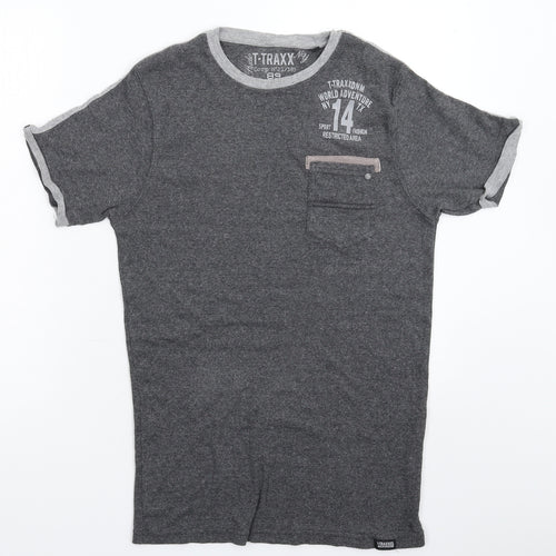 T-Traxx Womens Grey   Basic T-Shirt Size L