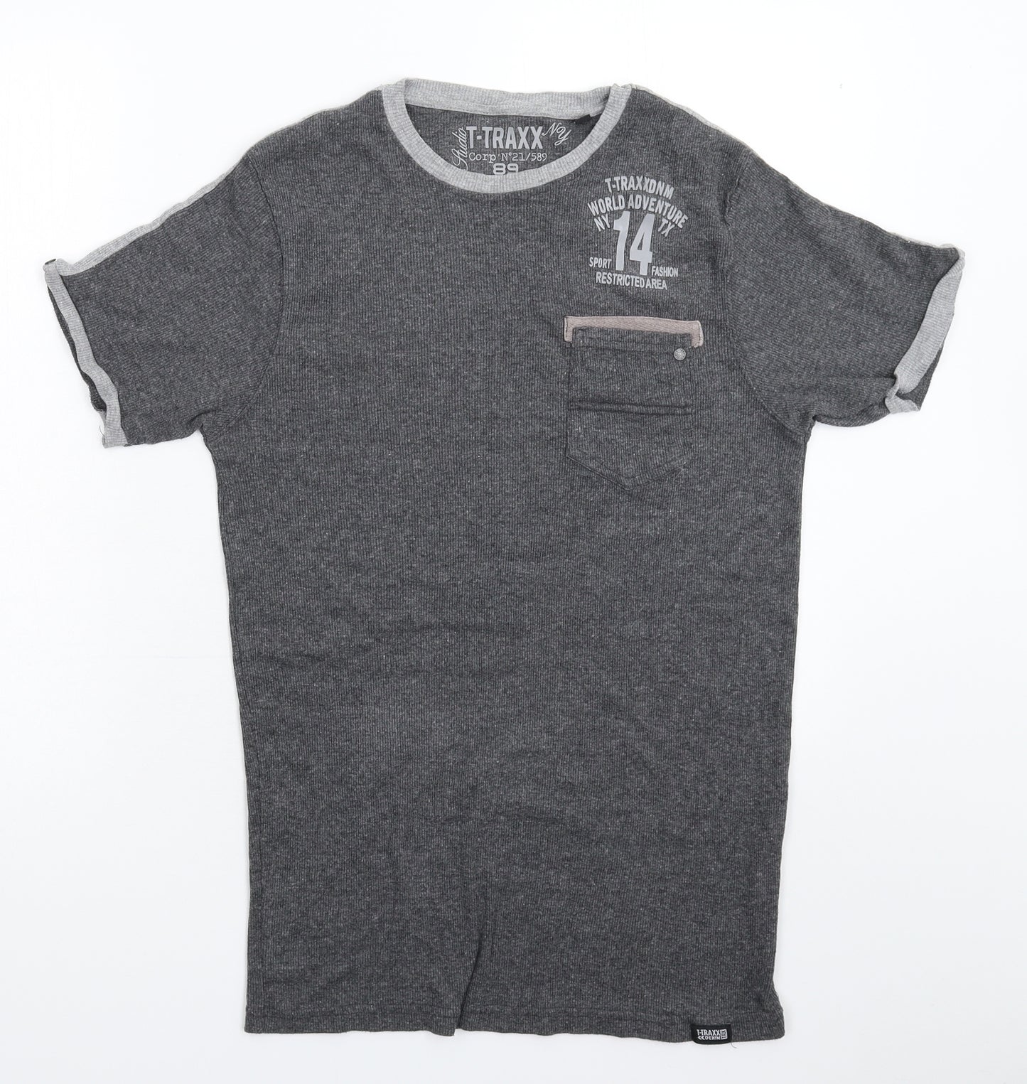 T-Traxx Womens Grey   Basic T-Shirt Size L