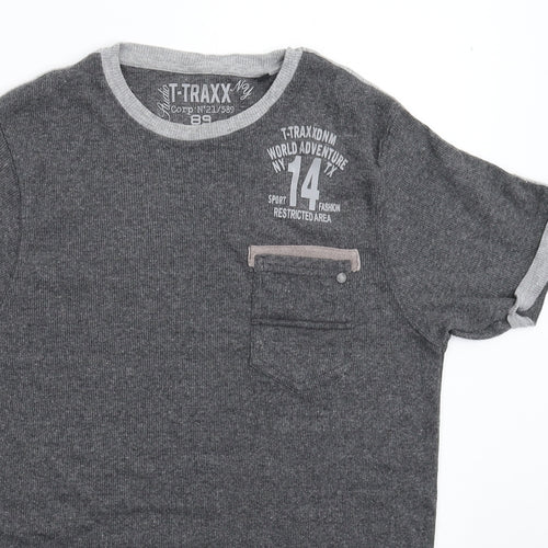 T-Traxx Womens Grey   Basic T-Shirt Size L