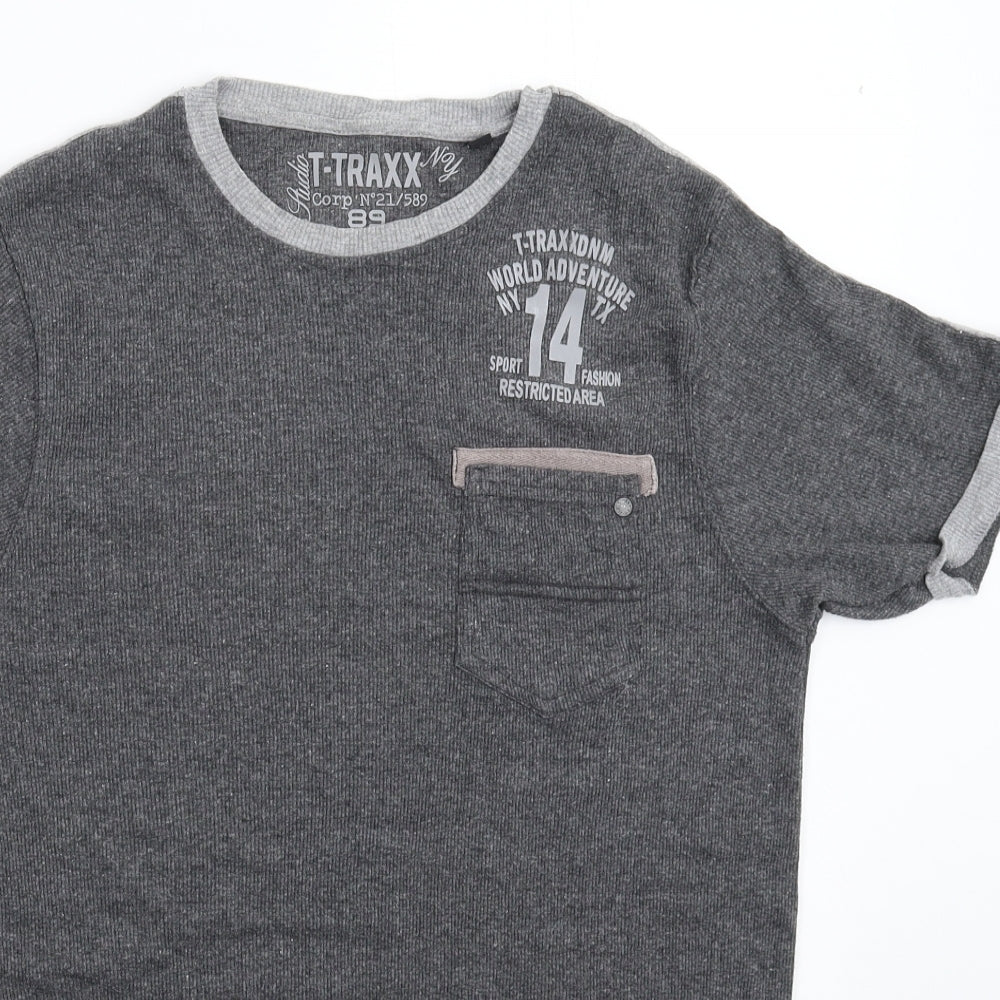 T-Traxx Womens Grey   Basic T-Shirt Size L