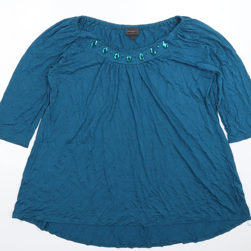 Ann Harvey Womens Blue   Basic Blouse Size M  - Oversized