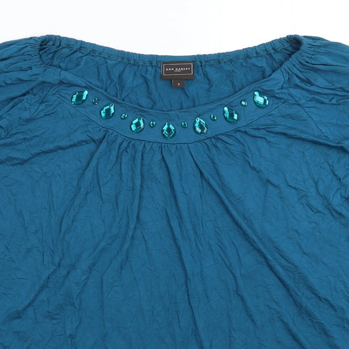 Ann Harvey Womens Blue   Basic Blouse Size M  - Oversized