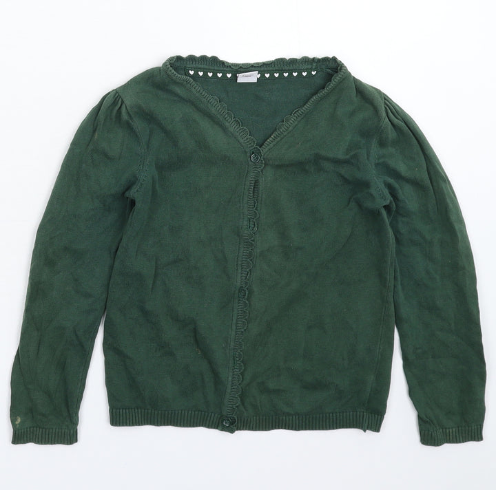 TU Girls Green  Knit Cardigan Jumper Size 6 Years