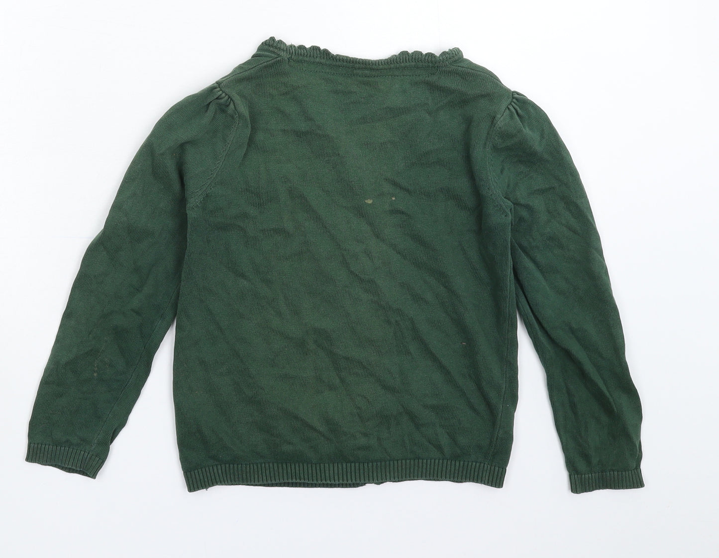 TU Girls Green  Knit Cardigan Jumper Size 6 Years