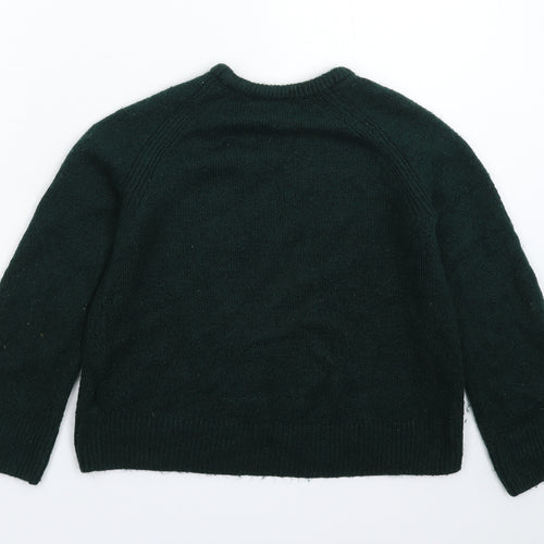 H&M Girls Green  Knit Pullover Jumper Size 14 Years