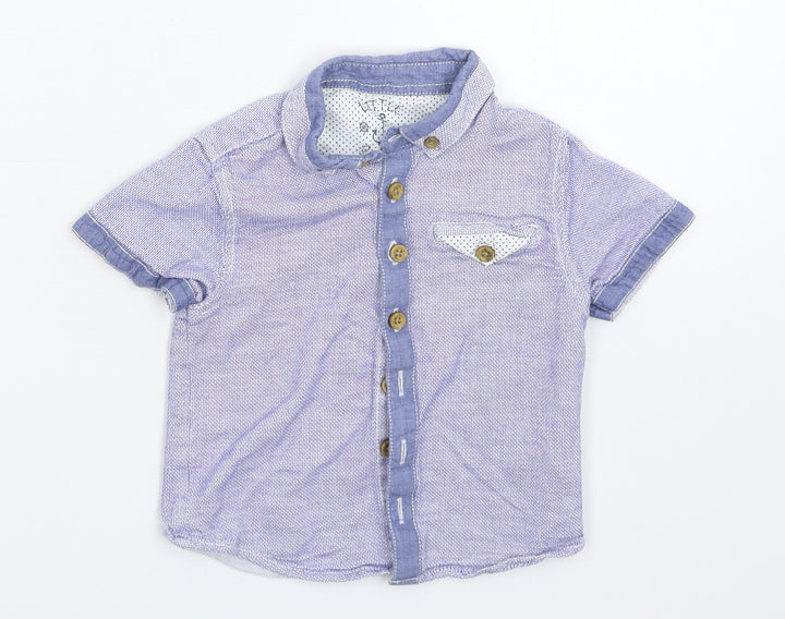 Matalan Baby Blue Basic Button-Up Size 18-24 Months