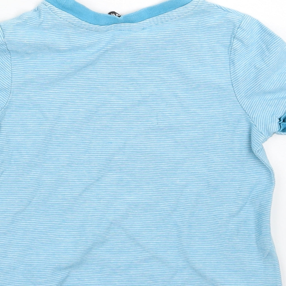 George Baby Blue Striped  Basic T-Shirt Size 18-24 Months