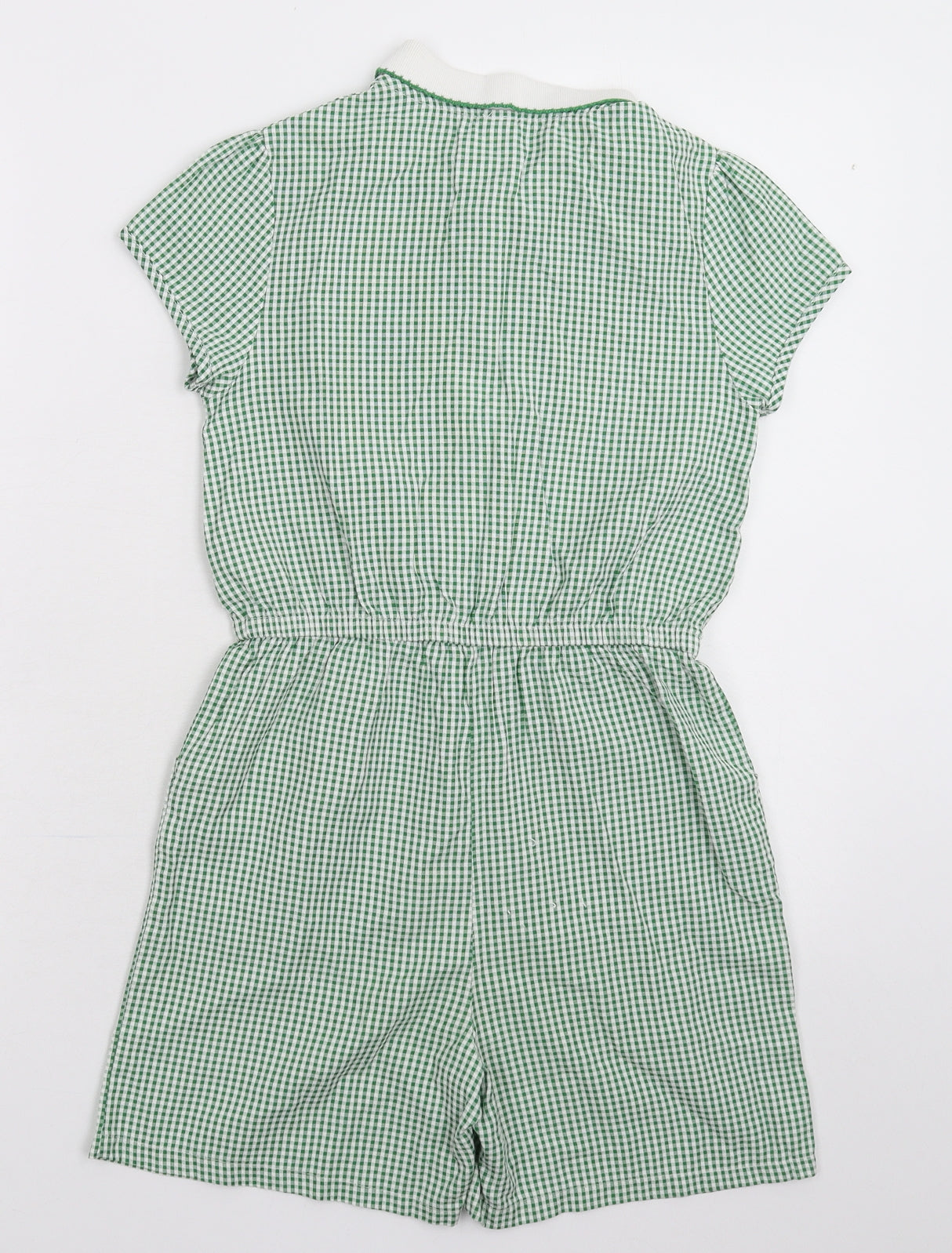 TU Girls Green Check  Jumpsuit One-Piece Size 10 Years  - School