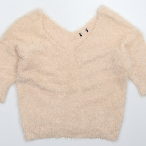 F&F Womens Beige  Knit Pullover Jumper Size 10