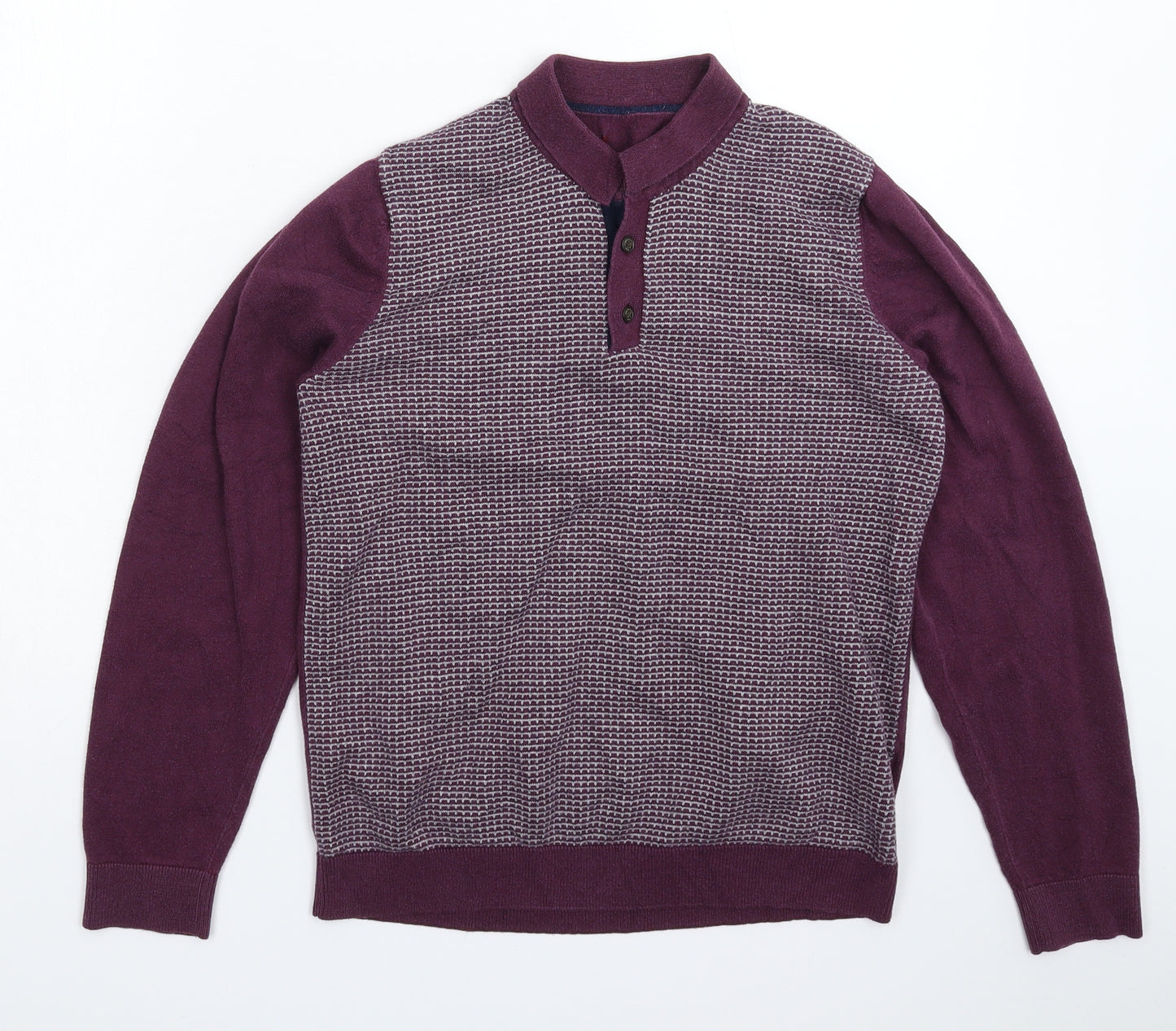 Marks and Spencer Mens Purple  Knit Pullover Jumper Size S