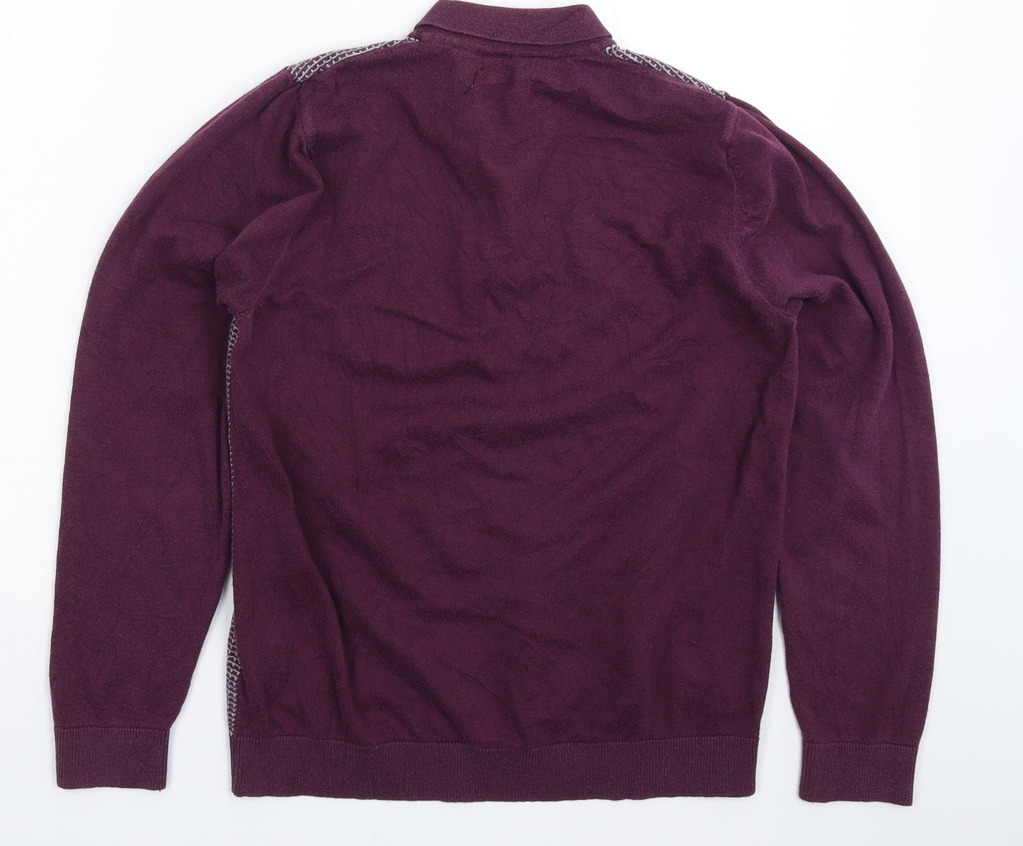 Marks and Spencer Mens Purple  Knit Pullover Jumper Size S