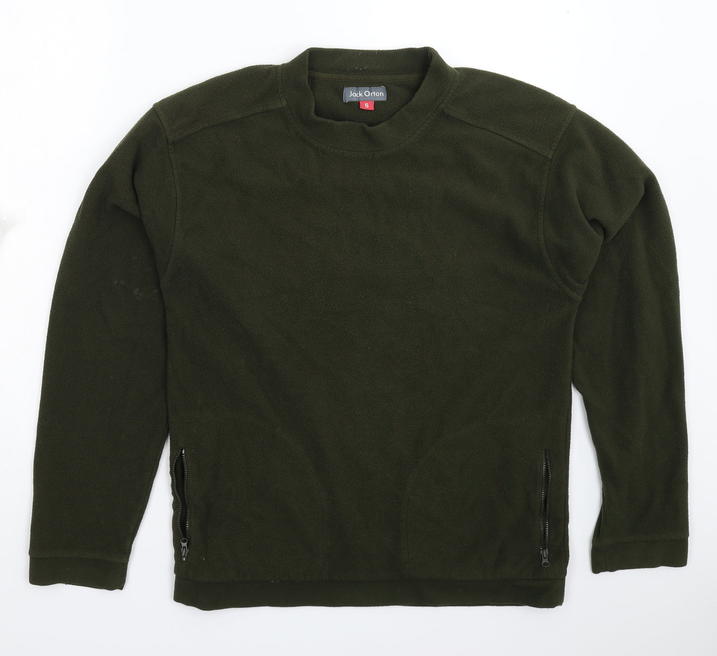 Jack Orton Mens Green  Fleece Pullover Sweatshirt Size S