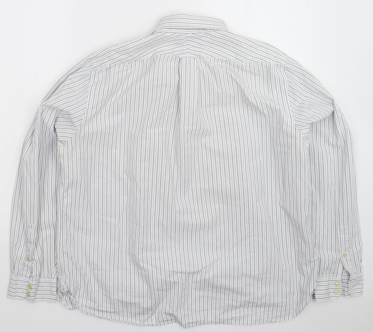 Hammond Mens White Striped   Dress Shirt Size 2XL