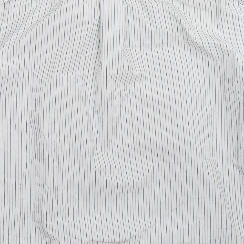 Hammond Mens White Striped   Dress Shirt Size 2XL