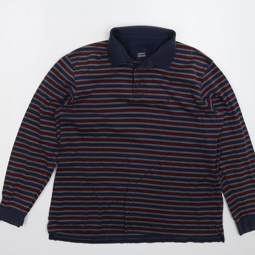 Indian Terrain Mens Multicoloured Striped   Polo Size M